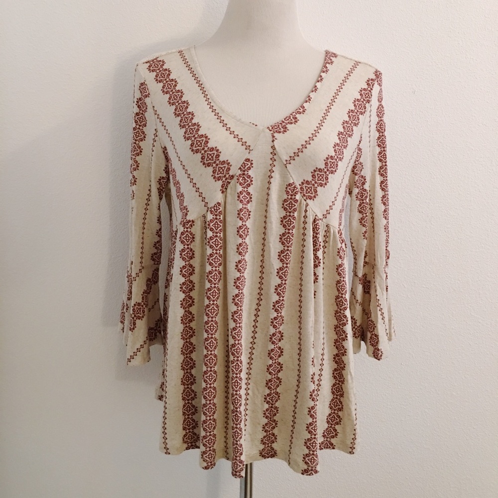 Bohemian lace vintage shirt/ Hem & Thread